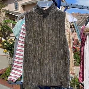 Shirred neck blouse, sleeveless